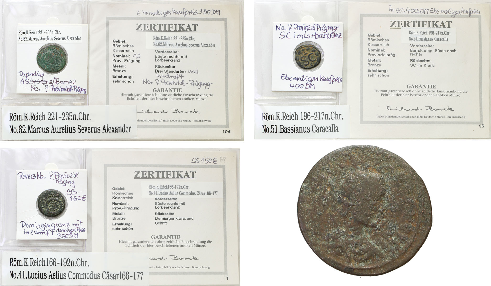 Cesarstwo Rzymskie Lot 4 sztuk Brązów Prowincjonalnych II – III w. n. e.